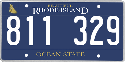 RI license plate 811329