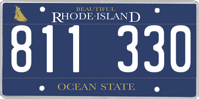 RI license plate 811330
