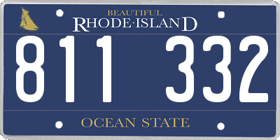 RI license plate 811332