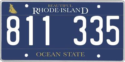 RI license plate 811335