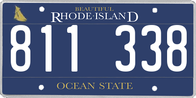 RI license plate 811338