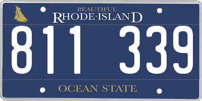 RI license plate 811339