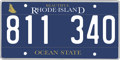 RI license plate 811340