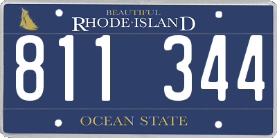 RI license plate 811344