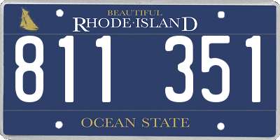 RI license plate 811351