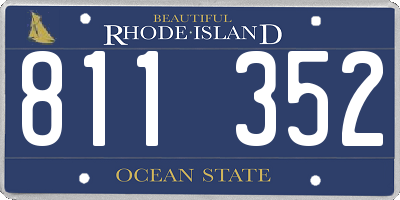 RI license plate 811352