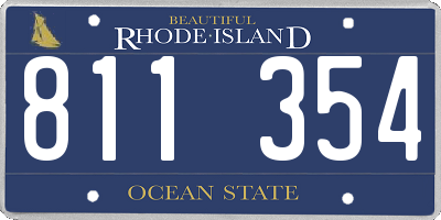 RI license plate 811354