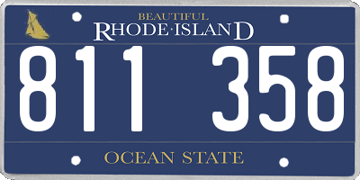 RI license plate 811358
