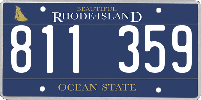 RI license plate 811359
