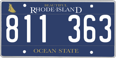 RI license plate 811363