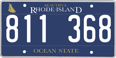 RI license plate 811368