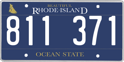 RI license plate 811371
