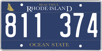 RI license plate 811374