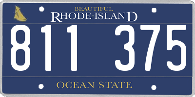 RI license plate 811375