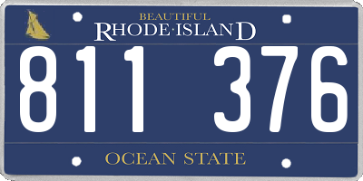 RI license plate 811376