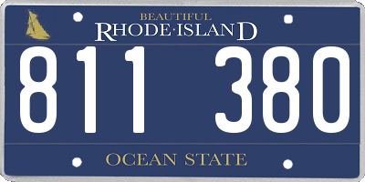 RI license plate 811380