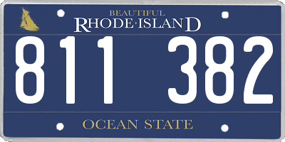 RI license plate 811382
