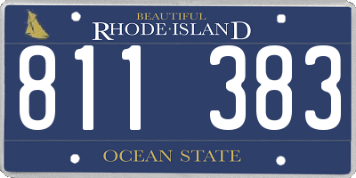 RI license plate 811383