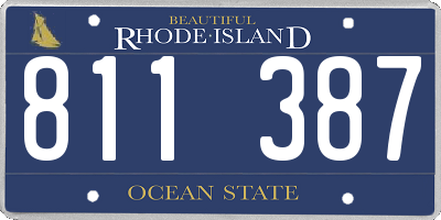 RI license plate 811387