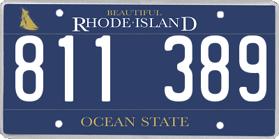 RI license plate 811389
