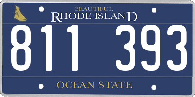 RI license plate 811393