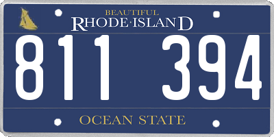 RI license plate 811394