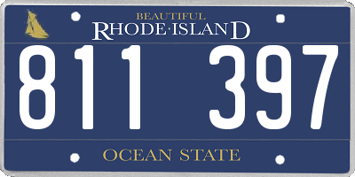 RI license plate 811397