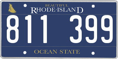 RI license plate 811399