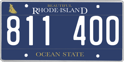 RI license plate 811400