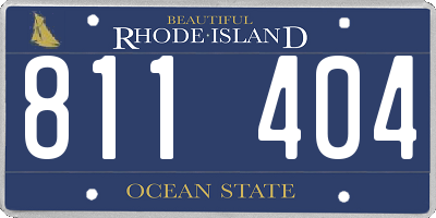 RI license plate 811404
