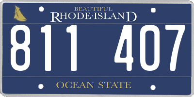 RI license plate 811407