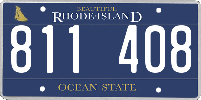 RI license plate 811408