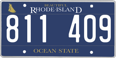 RI license plate 811409