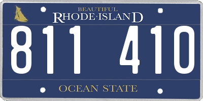 RI license plate 811410