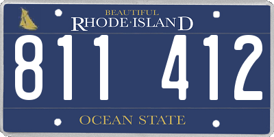 RI license plate 811412