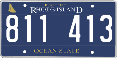 RI license plate 811413