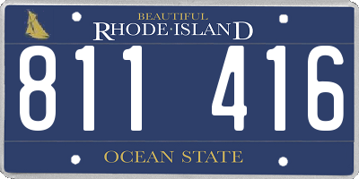 RI license plate 811416