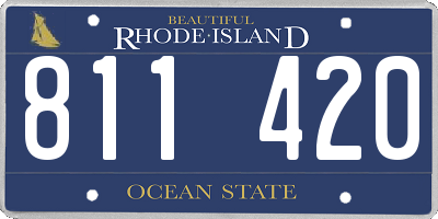 RI license plate 811420