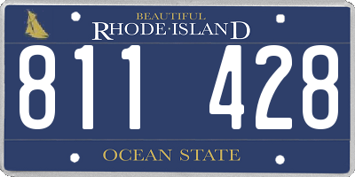 RI license plate 811428
