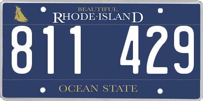 RI license plate 811429