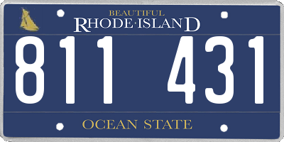 RI license plate 811431