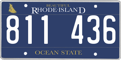 RI license plate 811436