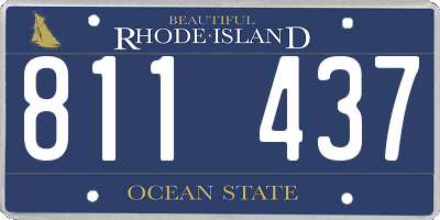 RI license plate 811437