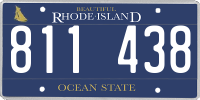 RI license plate 811438