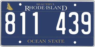 RI license plate 811439
