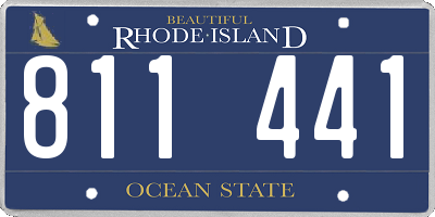 RI license plate 811441