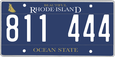 RI license plate 811444