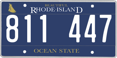 RI license plate 811447
