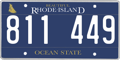 RI license plate 811449