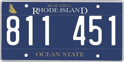 RI license plate 811451